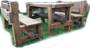 Набор Дубовой мебели «Вечный» (стол 2 скамьи с регулируемыми спинками) - foto 2