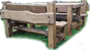 Набор Дубовой мебели «Вечный» (стол 2 скамьи с регулируемыми спинками) - foto 3