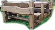 Набор Дубовой мебели «Вечный» (стол 2 скамьи с регулируемыми спинками) - foto 4