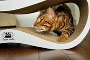 Трендовые когтеточки,  лежанки и домики для кошек из эко-картона - foto 0