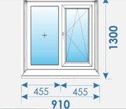 Готовые Окна и Двери пвх распродажа 375*29*625*55*55 Минск - foto 3