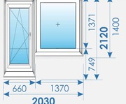 Готовые Окна и Двери из Пвх распродажа недорого 375*29*625*55*55 - foto 2