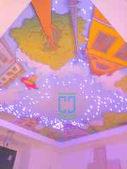 Звездное небо на натяжном потолке от компании Статум Строй - foto 0