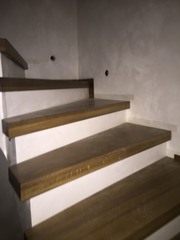 Лестница облицовка дубом бетонных ступеней - foto 0