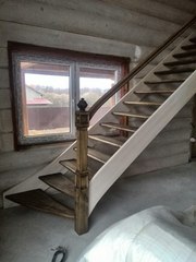 Деревянная лестница в дом или на дачу. Любая форма и размер. - foto 0