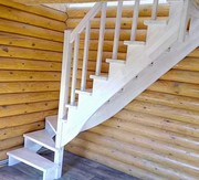 Деревянная лестница в дом или на дачу. Любая форма и размер. - foto 3