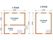 Сруб Дома из бруса люсьен 6х6 м с установкой - foto 0