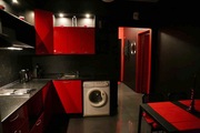 Кухня угловая красное с черным - foto 0