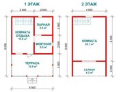 Сруб Бани 5, 5х8м Валерия из бруса недорого - foto 2