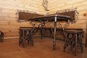 Предметы интерьера кованые. Кованый стол,  стулья,  кровать,  вешалка. - foto 2