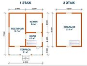 Садовый Дом 6х7 сруб из бруса установка в Копыле - foto 0