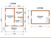 Дом из бруса Платон 6х8м сруб с установкой-доставкой Минск и район. - foto 1