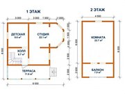 Дом из бруса Егор 6х8 м сруб с установкой-доставкой Минск и район. - foto 1