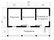 Баня 6х2.7 Фира с террасой 6x1.3 установка - foto 0