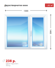 Трехстворчатое окно Rehau-Delight 1750х1400 дешево - foto 1