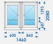 Трехстворчатое окно Kbe Эксперт 1750х1400 дешево. - foto 7