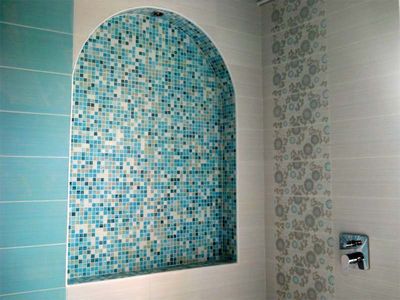 Облицовка стен мозаикой декоративным камнем,  кафелем - main