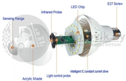Светодиодная лампа с датчиком движения - foto 0